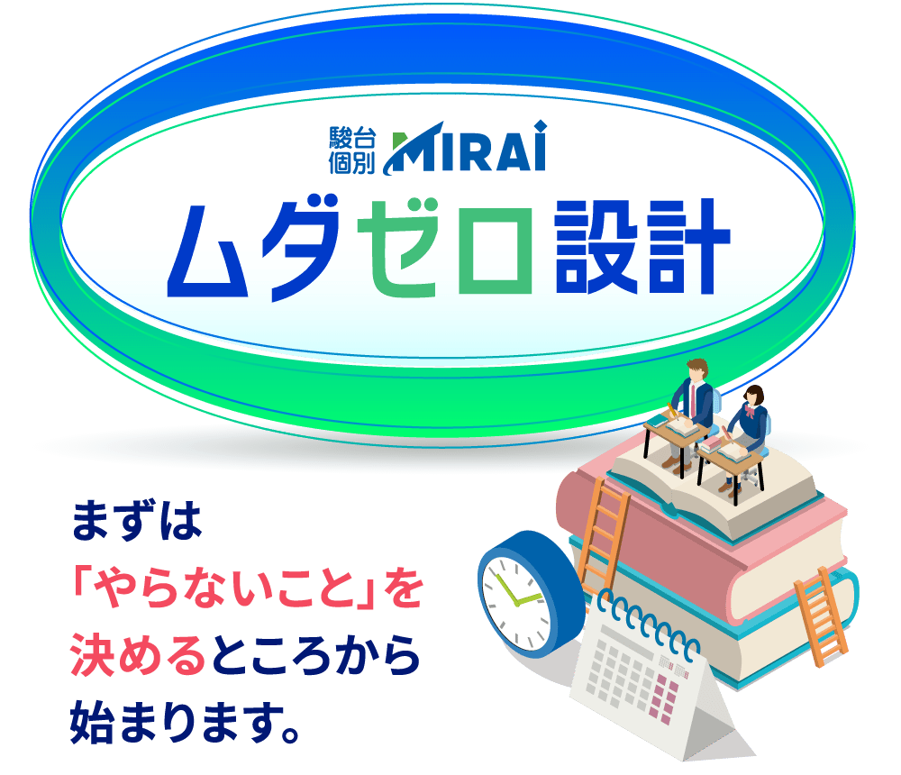 ＜駿台個別MIRAi ムダゼロ設計＞ まずは「やらないこと」を決めるところから始まります。